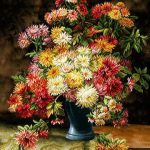 نخ و نقشه تابلو فرش دستبافت طرح گل‌های شادی