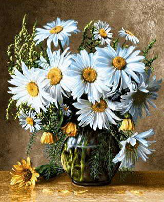 نخ و نقشه تابلو فرش دستبافت طرح گل‌های باغچه