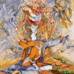 نخ و نقشه تابلوفرش طرح تمنای بخشایش سایز بزرگ