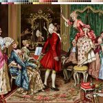 نخ و نقشه تابلوفرش طرح مردم شاد