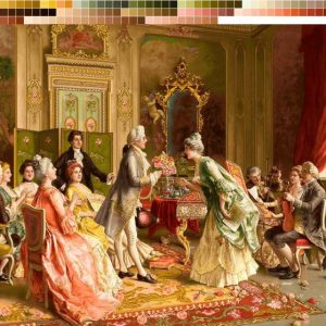 نخ و نقشه تابلوفرش طرح شب موسیقی