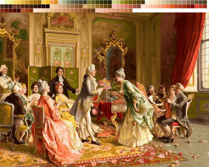 نخ و نقشه تابلوفرش طرح شب موسیقی