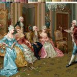 نخ و نقشه تابلوفرش طرح محفل شعر