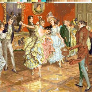 نخ و نقشه تابلوفرش طرح رقص و آواز