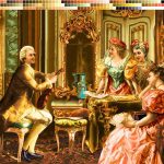 نخ و نقشه تابلوفرش طرح محفل موسیقی