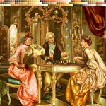 نخ و نقشه تابلوفرش طرح مسابقه شطرنج