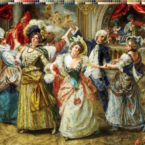 نخ و نقشه تابلوفرش طرح شب نشینی متوسط