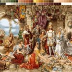 نخ و نقشه تابلوفرش طرح عروسی فرمانده