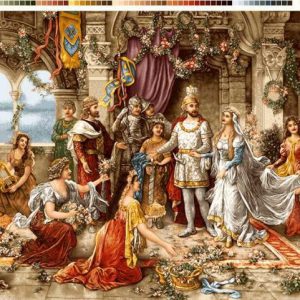 نخ و نقشه تابلوفرش طرح عروسی فرمانده سایز کوچک