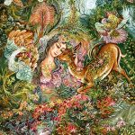 نخ و نقشه تابلوفرش طرح دایره هستی