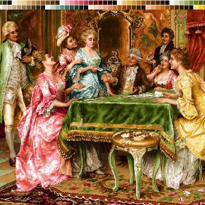 نخ و نقشه تابلوفرش طرح پاستور باز سایز متوسط