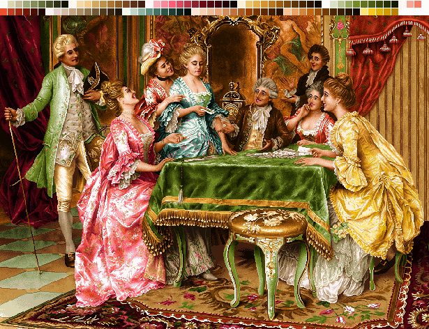 نخ و نقشه تابلوفرش طرح پاستور باز سایز متوسط