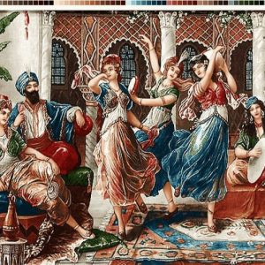 نخ و نقشه تابلوفرش طرح رقص برای پادشاه