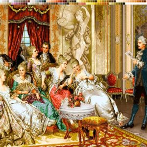 نخ و نقشه تابلوفرش طرح شعر خوانی برای شاهزادگان