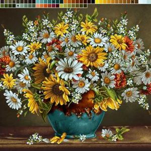 نخ و نقشه تابلوفرش طرح شبی و شمعی