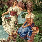 نخ و نقشه تابلوفرش طرح به وقت بهار