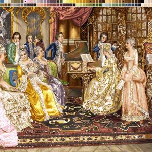 نخ و نقشه تابلوفرش طرح همخوانی موزیکال