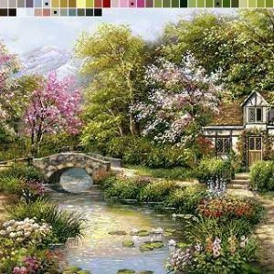 نخ و نقشه تابلوفرش طرح بهار ییلاقات