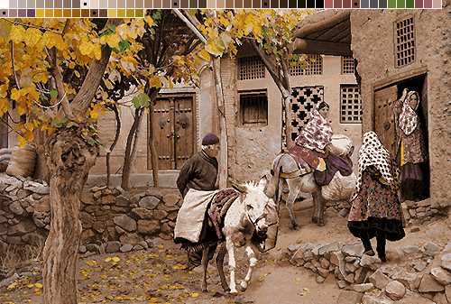 prod6900 نخ و نقشه تابلوفرش طرح روستای ابیانه2