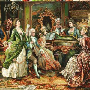 نخ و نقشه تابلوفرش طرح مهمانی اخر سال