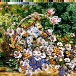 نخ و نقشه تابلوفرش طرح نظر می بارم