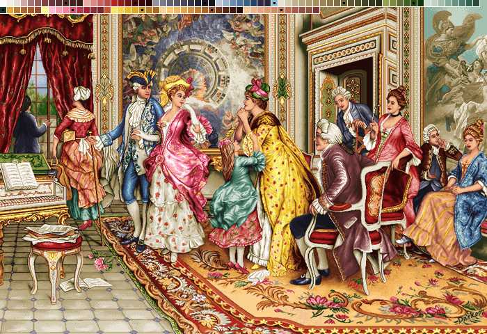 نخ و نقشه تابلوفرش طرح انتظار