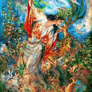 نخ و نقشه تابلوفرش طرح رستن بزرگ