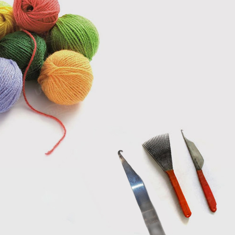 ابزار آلات بافت تابلو فرش پک ابزار بافت تابلو فرش | شامل دفه، قلاب و شیش (۳ عددی)