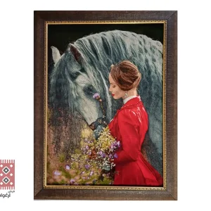 تابلو فرش دستباف طرح دلباخته