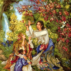 نخ و نقشه تابلوفرش طرح نکویی اهل کرم