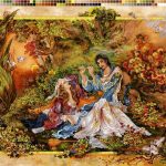 نخ و نقشه تابلوفرش طرح ساز مجنون