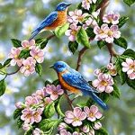 نخ و نقشه تابلوفرش طرح گل و مرغ