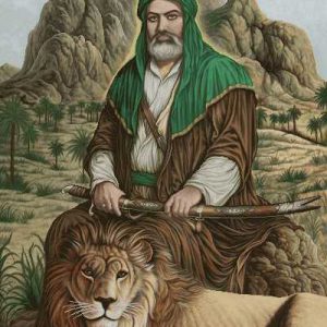 نخ و نقشه تابلوفرش طرح امام علی و شیر