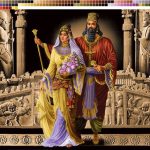 نخ و نقشه تابلوفرش طرح کوروش و ملکه