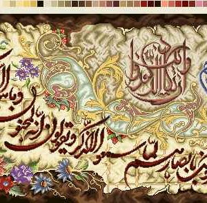 نخ و نقشه تابلوفرش طرح ان یکاد گل