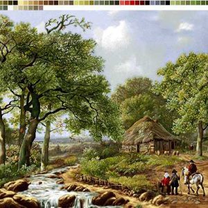 نخ و نقشه تابلوفرش طرح مسیر کلبه