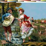 نخ و نقشه تابلوفرش طرح عروس رودخانه