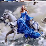 نخ و نقشه تابلوفرش طرح رویای آبی