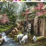 نخ و نقشه تابلوفرش طرح روستای عمو حیدر