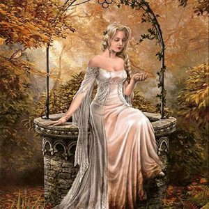 نخ و نقشه تابلوفرش طرح چاه آرزوهای من