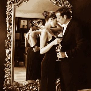 نخ و نقشه تابلوفرش طرح کنار آینه