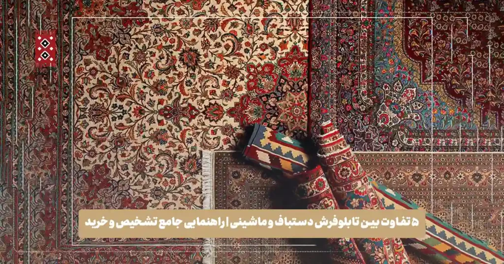 5 تفاوت بین تابلوفرش دستباف و ماشینی | راهنمایی جامع تشخیص و خرید