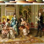 نخ و نقشه تابلوفرش طرح محفل شعرخانی سایز بزرگ