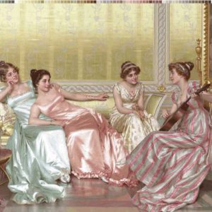 نخ و نقشه تابلوفرش طرح شب نشینی