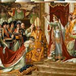 نخ و نقشه تابلوفرش طرح تاجگذاری