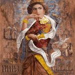 نخ و نقشه تابلوفرش طرح نازنین هخامنش