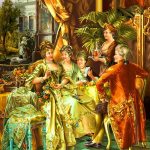 نخ و نقشه تابلوفرش طرح دورهمی عاشقانه