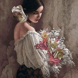 نخ و نقشه تابلوفرش طرح ترزا