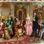 نخ و نقشه تابلوفرش طرح محفل شعرخانی سایز خیلی بزرگ