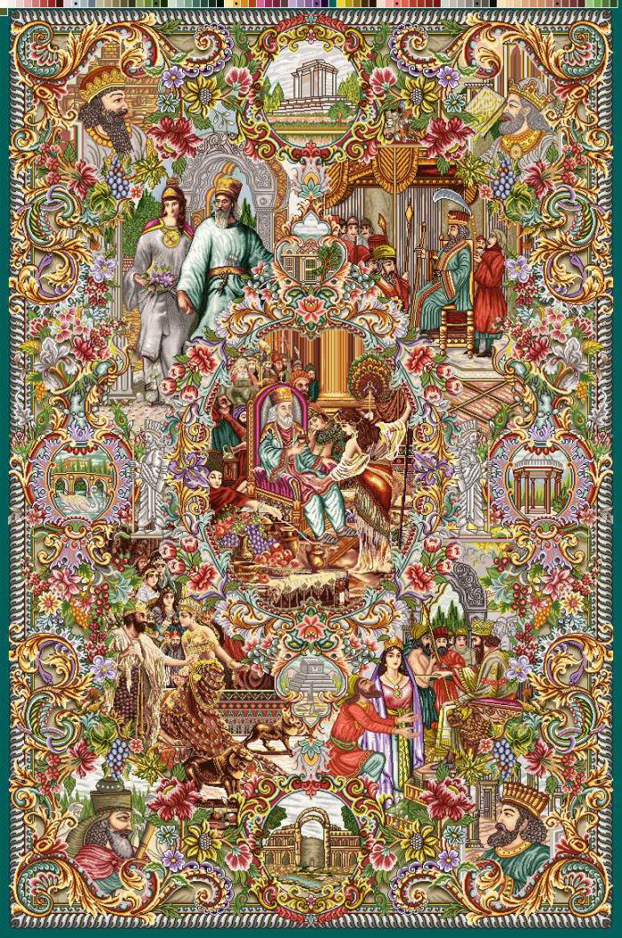 prod6592-700x1055 نخ و نقشه قالیچه شعرا و پادشاهان بدون حاشیه